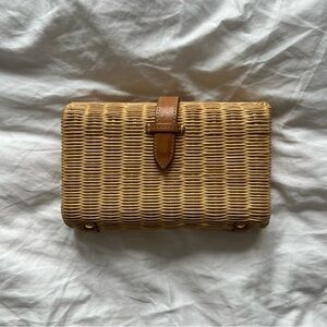 J.Crew Woven Tan Clutch